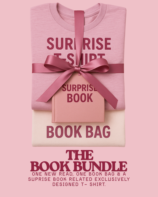 Book bundle with bookish merch, book bag and surprise book.