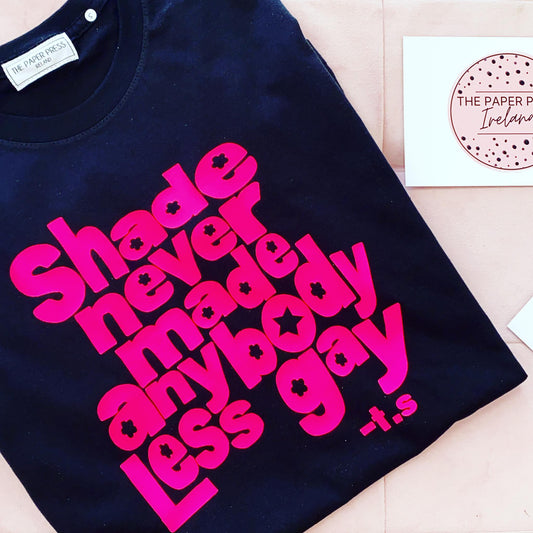 SHADE NEVER MADE ANYBODY LESS GAY TEE-ThePaperPress