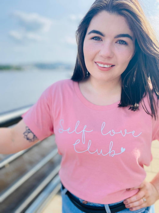 SELF LOVE CLUB SCOOP NECK RELAXED FIT TEE-ThePaperPress