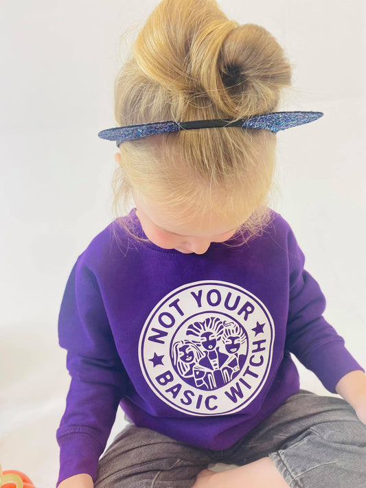 NOT YOUR BASIC WITCH KIDS SWEATER-ThePaperPress
