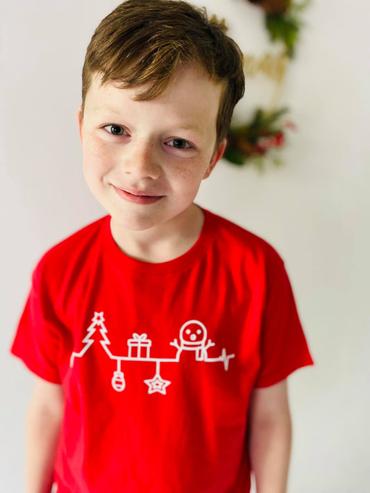 KIDS CHRISTMAS SKYLINE TEE-ThePaperPress