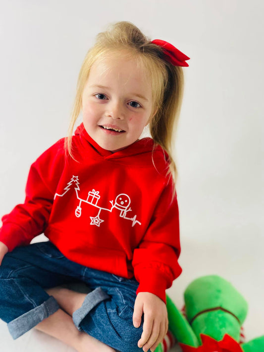 KIDS CHRISTMAS SKYLINE HOODIE-ThePaperPress