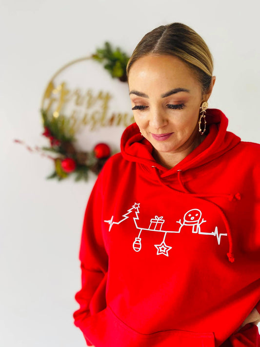 CHRISTMAS SKYLINE HOODIE-ThePaperPress