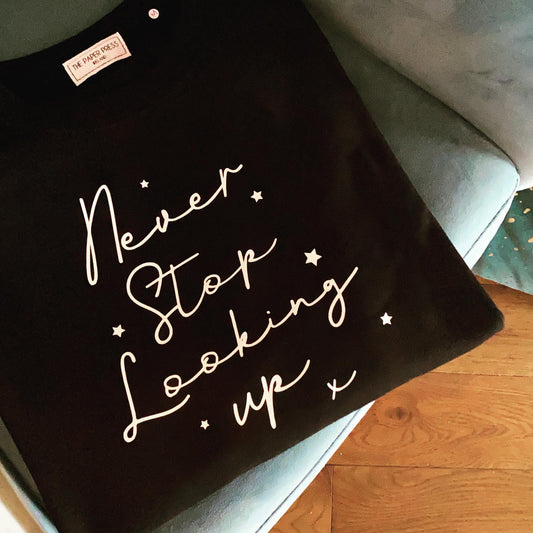 NEVER STOP LOOKING UP SWEATER-ThePaperPress