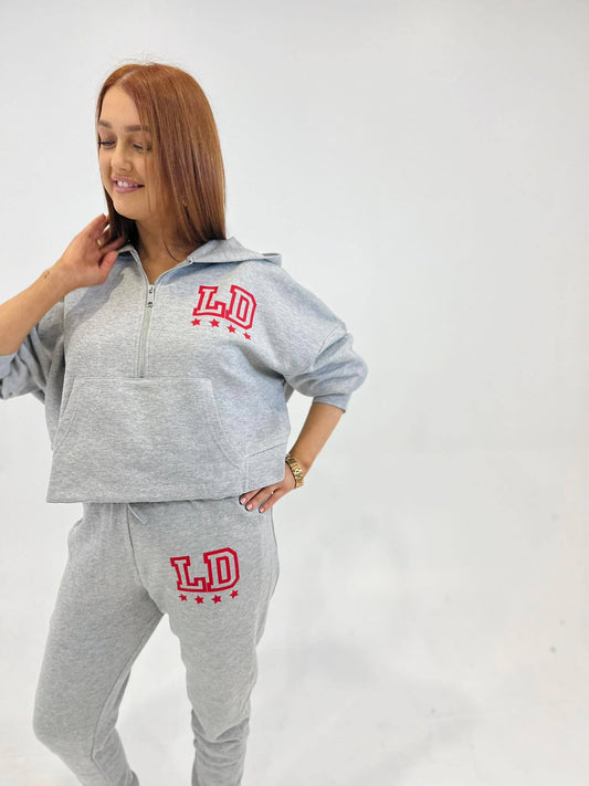 CUSTOM INITIAL TRACKSUIT HOODIE