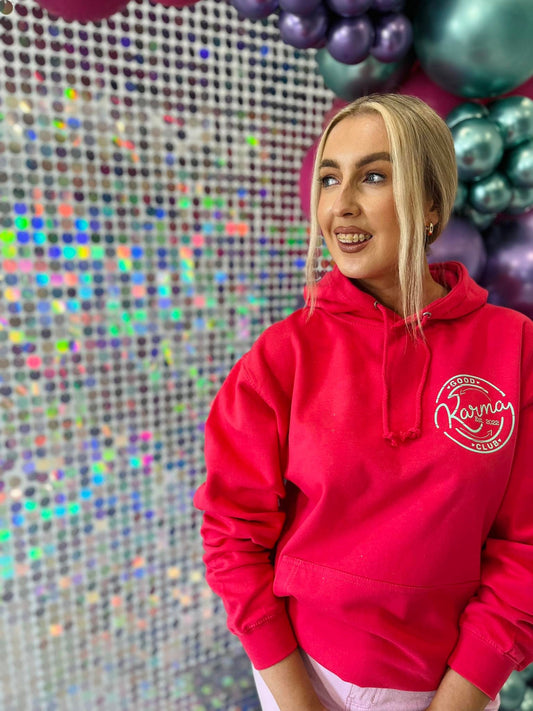 GOOD KARMA CLUB REVERSE PRINT HOODIE (NEW COLOUR!)