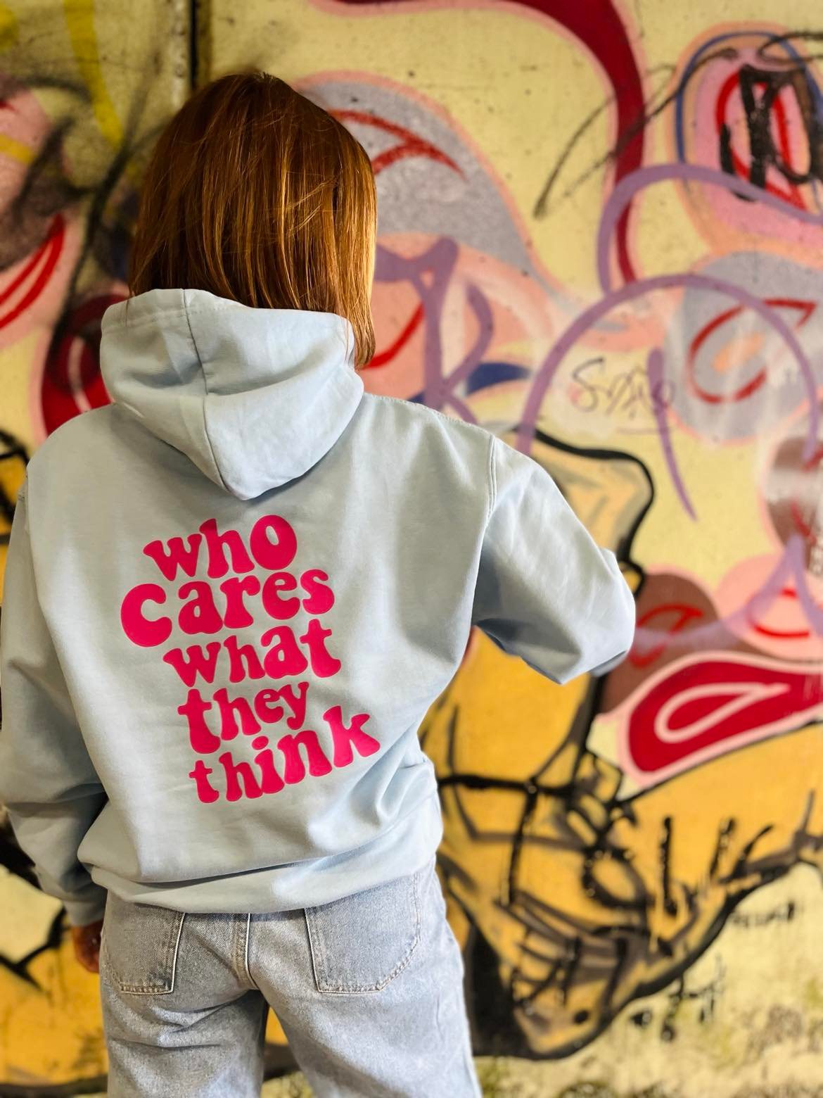 WHO CARES WHAT THEY THINK HOODIE – ThePaperPress