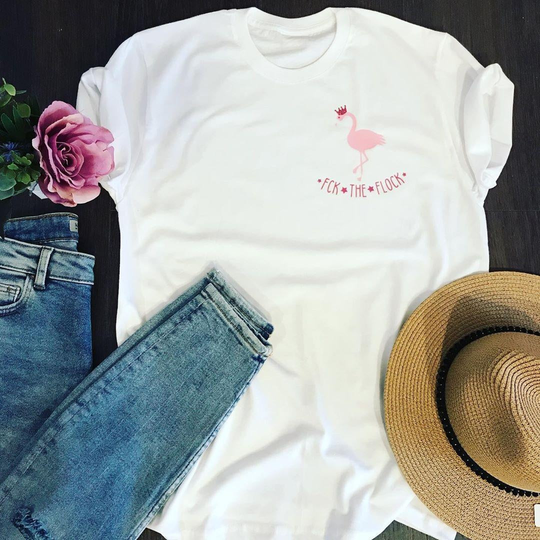 FCK THE FLOCK FLAMINGO TEE
