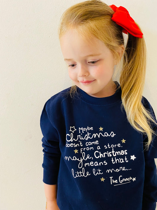 GRINCH POEM KIDS CHRISTMAS SWEATER
