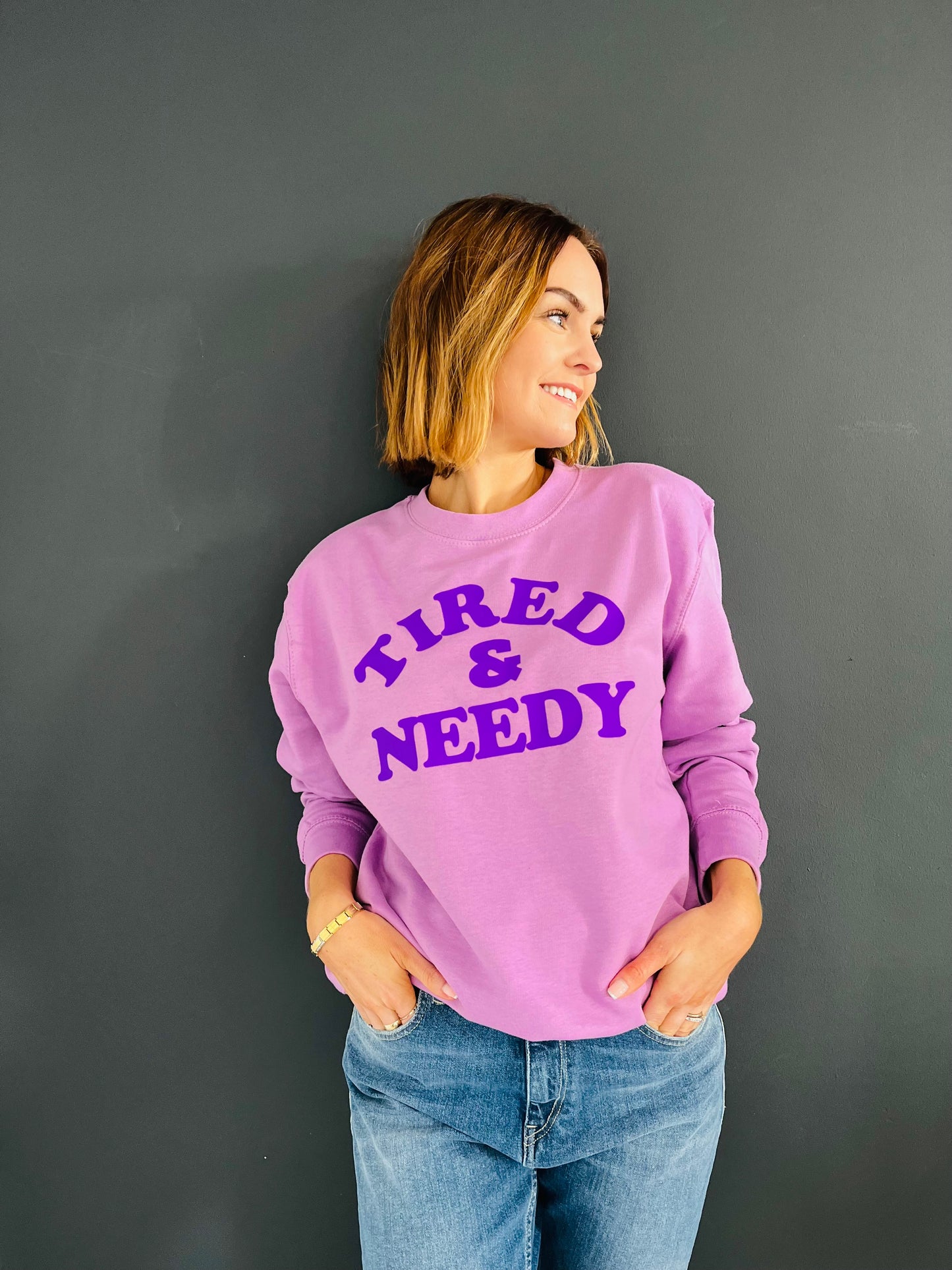 COLOUR POP | TIRED & NEEDY SWEATER-ThePaperPress