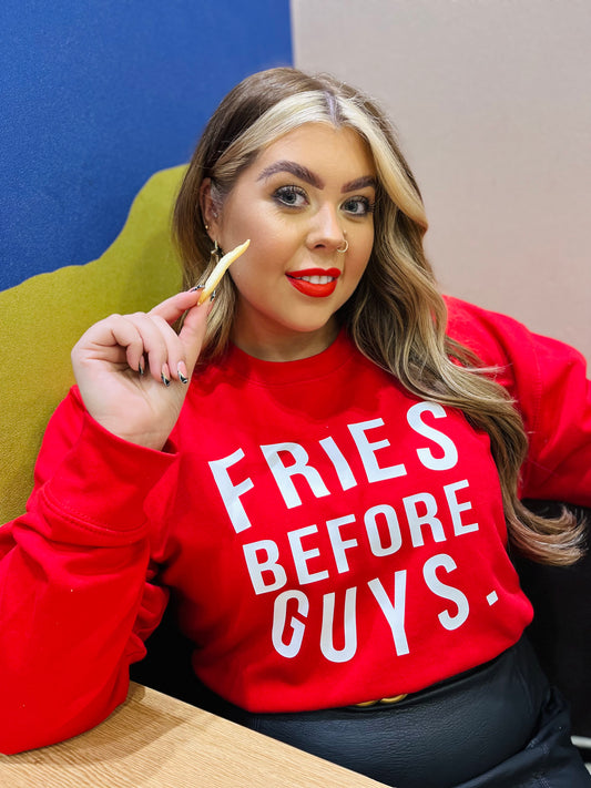 FRIES BEFORE GUYS SWEATER