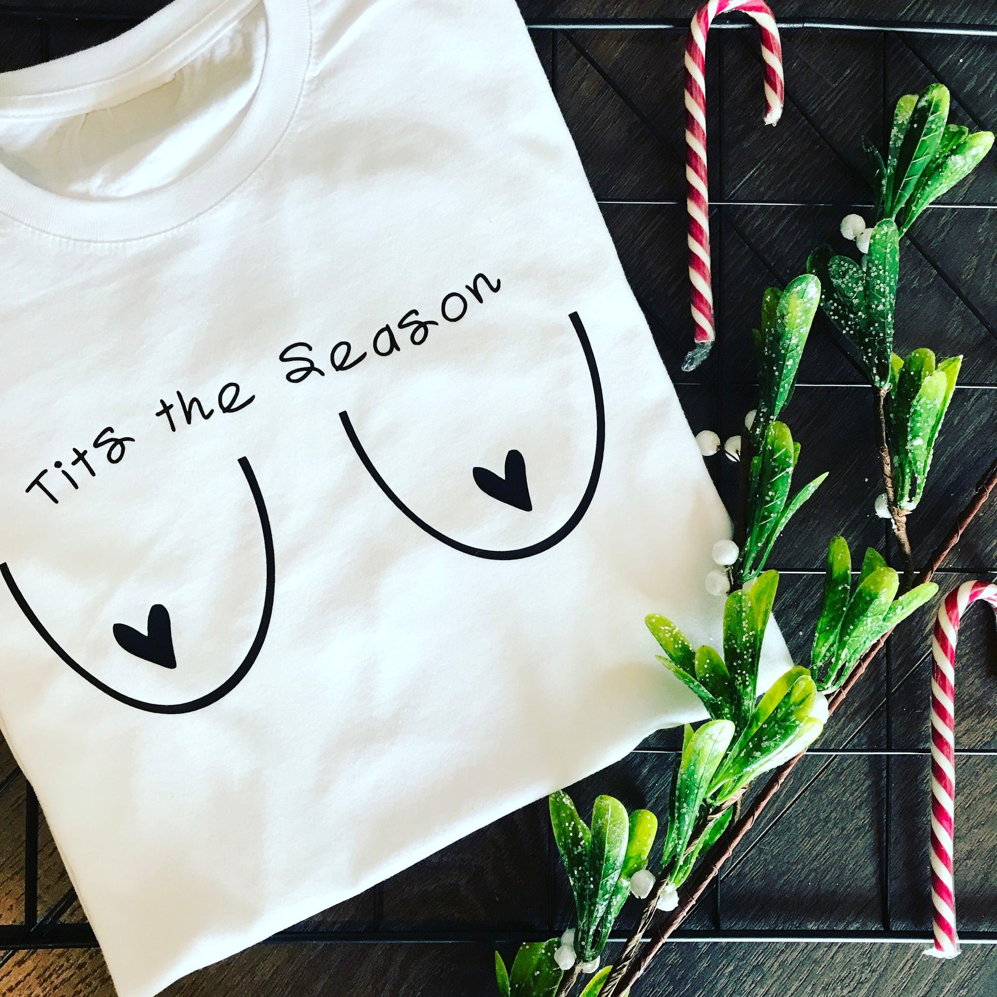TITS THE SEASON CHRISTMAS TEE