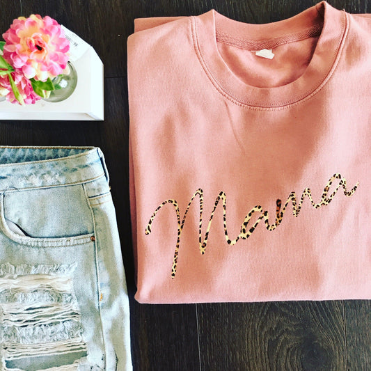 MAMA SWEATER (LEOPARD PRINT)