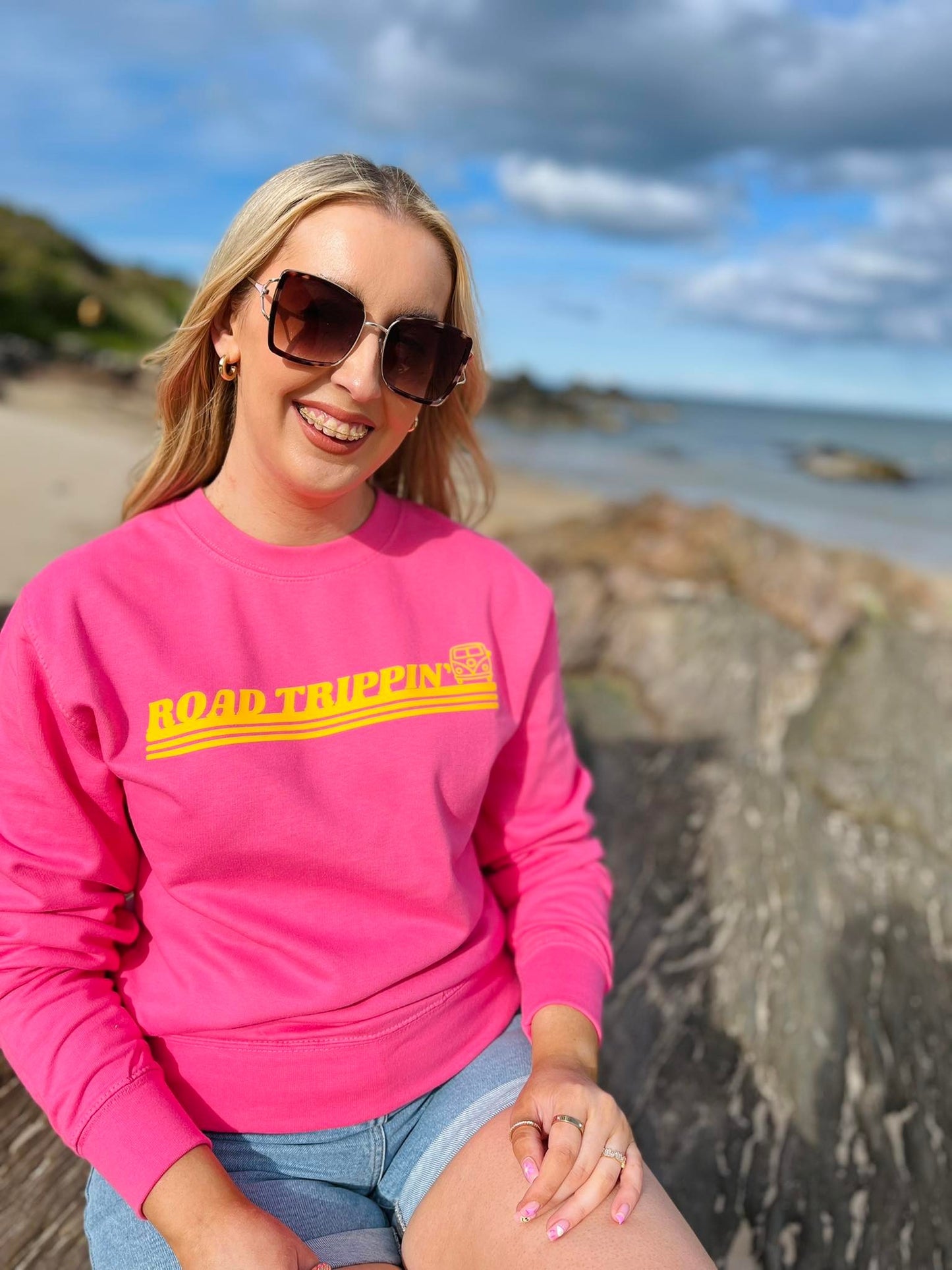 Candy baby hot pink slogan sweater beach wear