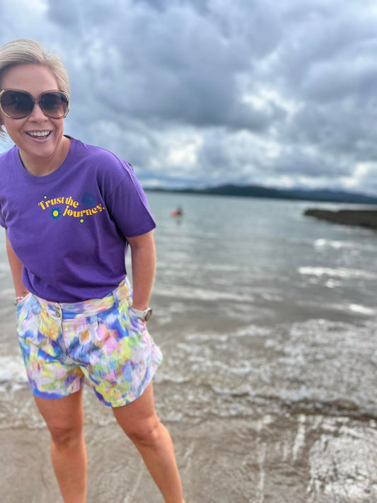 Lavender Lilac Purple Beach slogan tee for summer t-shirt