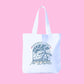 HAPPINESS COMES IN WAVES TOTE BAG