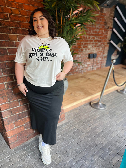 YOU'VE GOT A FAST CAR OVERSIZED BOXY TEE