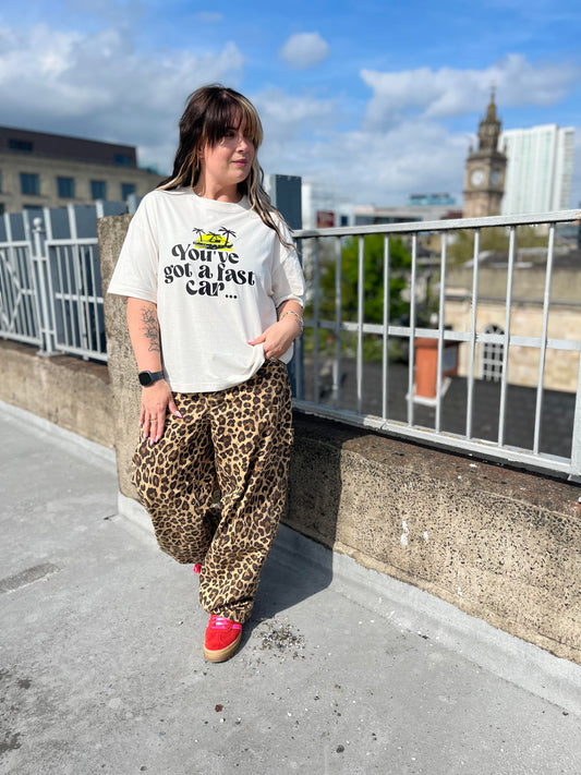 YOU'VE GOT A FAST CAR OVERSIZED BOXY TEE