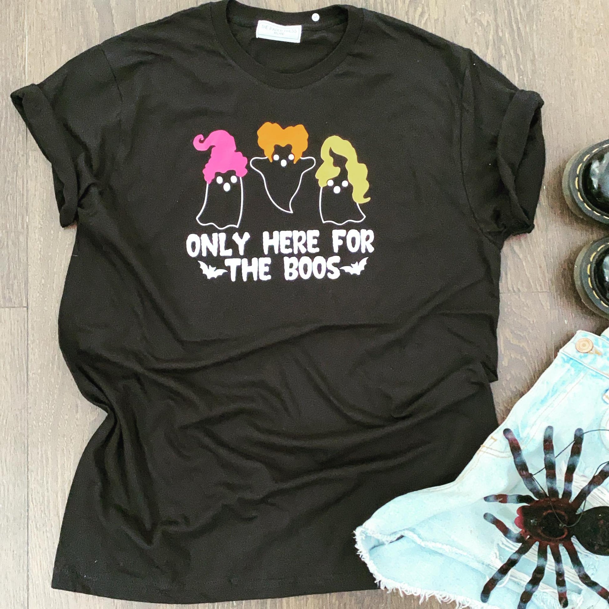 ONLY HERE FOR THE BOOS HALLOWEEN TEE-ThePaperPress