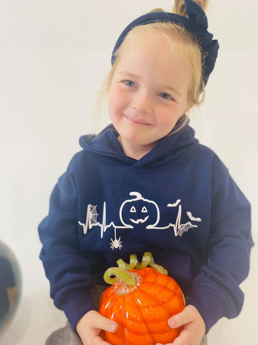 HALLOWEEN SKYLINE KIDS HOODIE-ThePaperPress