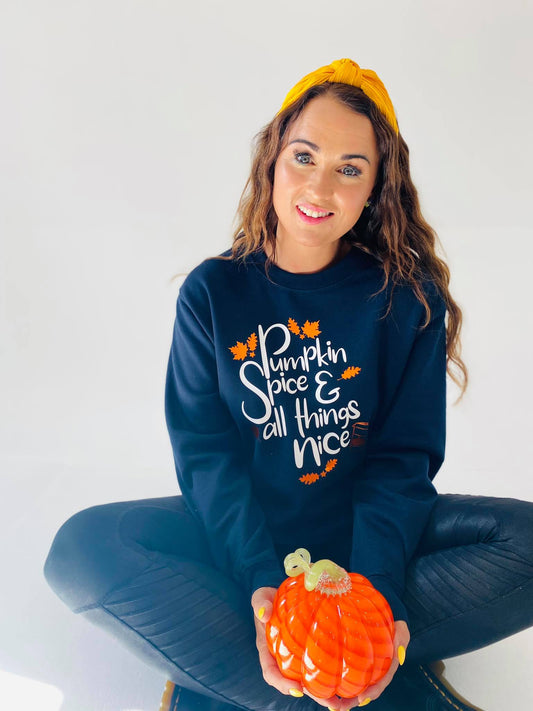 PUMPKIN SPICE AND ALL THINGS NICE SWEATER-ThePaperPress