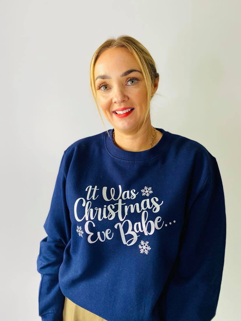 IT WAS CHRISTMAS EVE BABE SWEATER-ThePaperPress