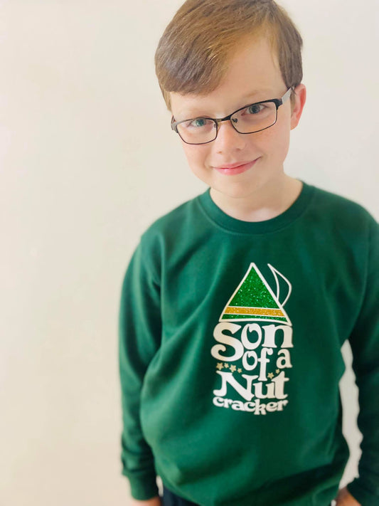 SON OF A NUTCRACKER KIDS CHRISTMAS SWEATER-ThePaperPress