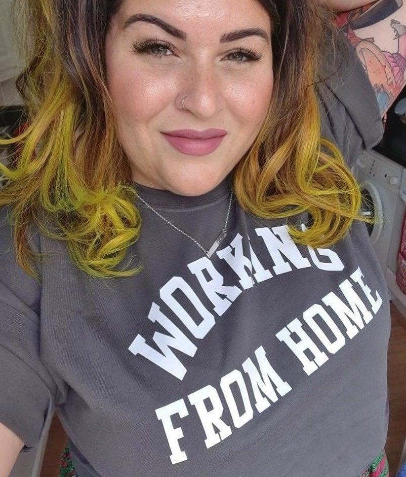 WORKING FROM HOME SLOGAN TEE