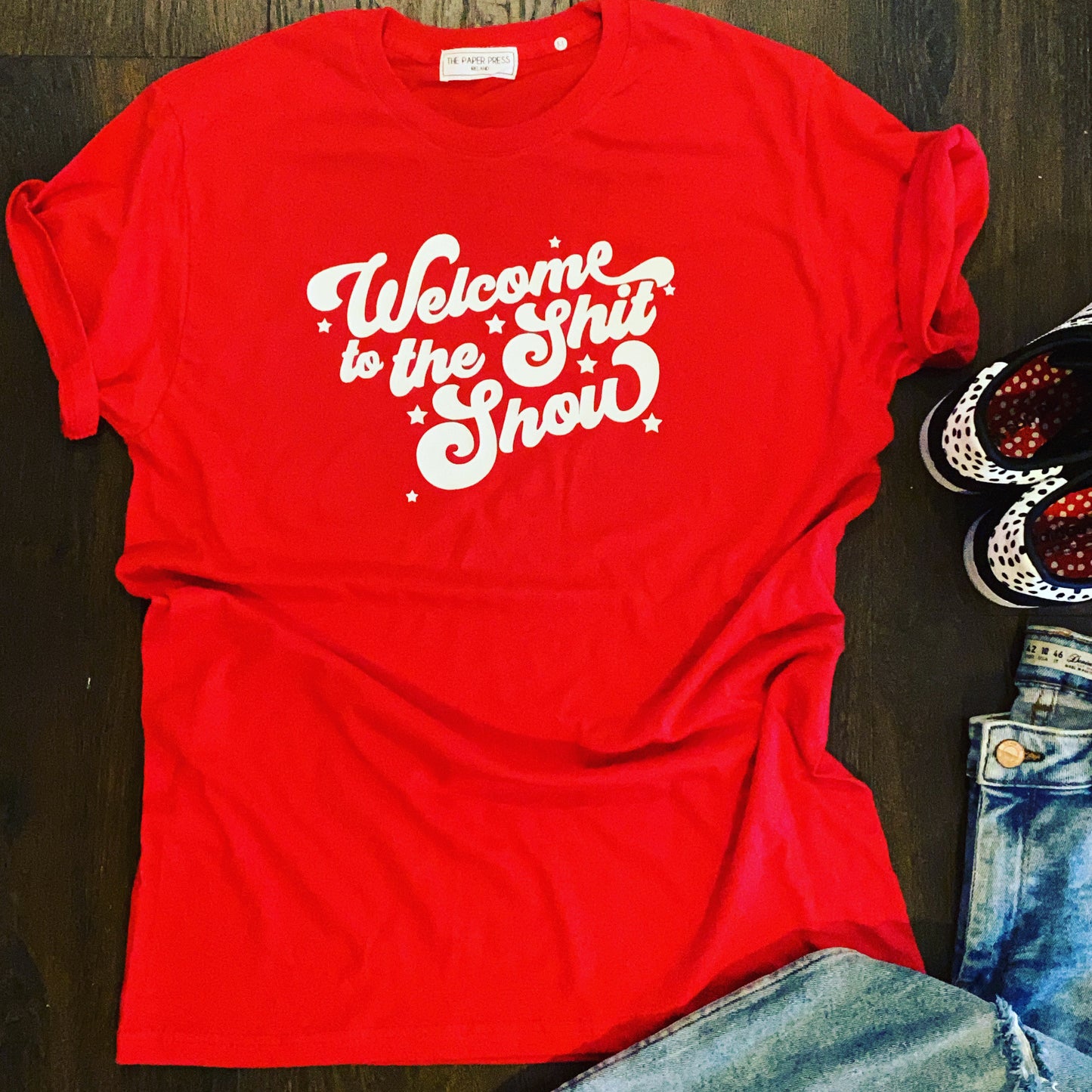 WELCOME TO THE SHIT SHOW TEE-ThePaperPress